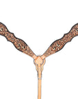 HILASON Western Horse Headstall Breast Collar Leather Tan