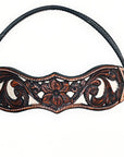 Hand-Carved Leather Western Headstall And Breast Collar Set For Training And Showing