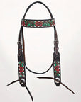 HILASON Western Horse Headstall Breast Collar Leather Brown
