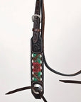 HILASON Western Horse Headstall Breast Collar Leather Brown