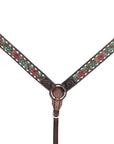 HILASON Western Horse Headstall Breast Collar Leather Brown