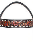 Hand-Carved Leather Western Headstall And Breast Collar Set For Training And Showing