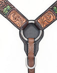 HILASON Western Horse Headstall Breast Collar Leather Brown