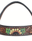 Hand-Carved Leather Western Headstall And Breast Collar Set For Training And Showing