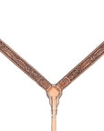 HILASON Western Horse Headstall Breast Collar Leather Tan
