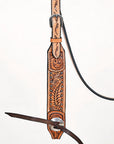 HILASON Western Horse Headstall Breast Collar Leather Tan