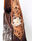 Hobo Hair On Saddle Blanket Genuine Leather Western Bag For Women