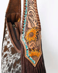 Hobo Hair On Saddle Blanket Genuine Leather Western Bag For Women