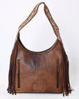 Hobo Hair On Saddle Blanket Genuine Leather Western Bag For Women