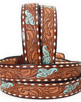 American Darling Beautifully Hand Tooled Genuine American Leather Belt Men and Women
