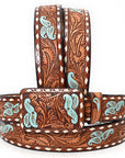 American Darling ADBLF177-L Beautifully Hand Tooled Genuine American Leather Belt Men and Women