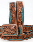 American Darling ADBLF179-L Beautifully Hand Tooled Genuine American Leather Belt Men and Women