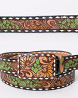 American Darling ADBLF180-L Beautifully Hand Tooled Genuine American Leather Belt Men and Women