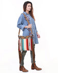 American Darling Cross Body Hand Tooled Saddle Blanket Genuine Leather Women Bag Western Handbag Purse