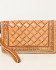 American Darling ORGANISER Upcycled Wool Genuine Leather women bag western handbag purse