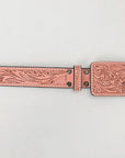 American Darling Hand Tooled Carved Unisex Genuine American Leather Belt Tan