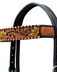 Hilason Genuine Leather Western Horse Tack Set Brown