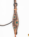 HILASON Western Horse Headstall & Breast Collar American Leather Floral Carving