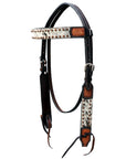 Hand-Carved Leather Western Headstall And Breast Collar Set For Training And Showing