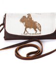 American Darling Wallet Hair on Full Grain Genuine Leather Western Women Bag | Handbag Purse Travel Clutch
