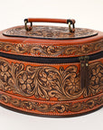American Darling Jewelry Case Hand Tooled Genuine Leather Women's Bag Western Handbag Purse |