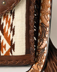 American Darling ADBGA415 Saddle Blanket Genuine Leather Women Bag Western Handbag Purse