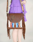 American Darling ADBGA415 Saddle Blanket Genuine Leather Women Bag Western Handbag Purse