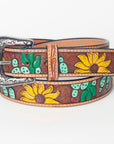 American Darling ADBLF101-L Beautifully Hand Tooled Genuine American Leather Belt Men and Women
