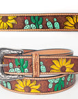 American Darling ADBLF101-L Beautifully Hand Tooled Genuine American Leather Belt Men and Women