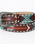 American Darling Beautifully Hand Tooled Genuine American Leather Belt Men and Women