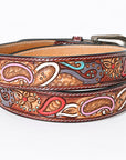 American Darling ADBLF105-L Beautifully Hand Tooled Genuine American Leather Belt Men and Women