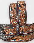 American Darling Beautifully Hand Tooled Genuine American Leather Belt Men and Women