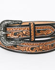 American Darling ADBLF109-L Beautifully Hand Tooled Genuine American Leather Belt Men and Women