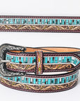 American Darling ADBLF153-L Beautifully Hand Tooled Genuine American Leather Belt Men and Women