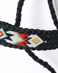 HILASON Western Beaded Weave Nylon/Poly Rope Halter 8 Ft. Lead Rope