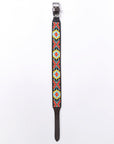 Hilason Western Style Heavy Duty Beaded American Leather Pet Dog Collar