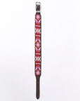 Hilason Western Style Heavy Duty Beaded American Leather Pet Dog Collar