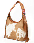 Hobo Hair On Saddle Blanket Genuine Leather Western Bag For Women