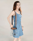 American Darling ADBG1200 Hand Tooled Genuine Leather Women Bag Western Handbag Purse