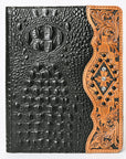 American Darling Portfolio Bag Hand Tooled Crocodile embossed Genuine Leather women bag western handbag purse - Everest Ranch