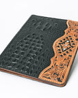 American Darling Portfolio Bag Hand Tooled Crocodile embossed Genuine Leather women bag western handbag purse - Everest Ranch