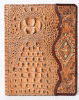 American Darling Portfolio Bag Hand Tooled Crocodile embossed Genuine Leather women bag western handbag purse - Everest Ranch