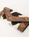 OHLAY Wallet Hand Tooled Hair-On Genuine Leather Women Bag Western Handbag Purse | Womens Handbags |Leather Belt for Summer