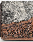 OHLAY WALLET Hand Tooled Hair-on Genuine Leather women bag western handbag purse