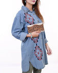 OHLAY WALLET Hand Tooled Hair-on Genuine Leather women bag western