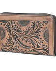 OHLAY WALLET Hand Tooled Genuine Leather women bag western handbag purse
