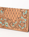 OHLAY WALLET Hand Tooled Genuine Leather women bag western handbag purse