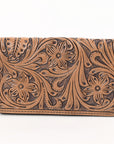 OHLAY WALLET Hand Tooled Genuine Leather women bag western handbag purse