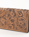 OHLAY WALLET Hand Tooled Genuine Leather women bag western handbag purse