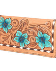OHLAY WALLET Hand Tooled Genuine Leather women bag western handbag purse